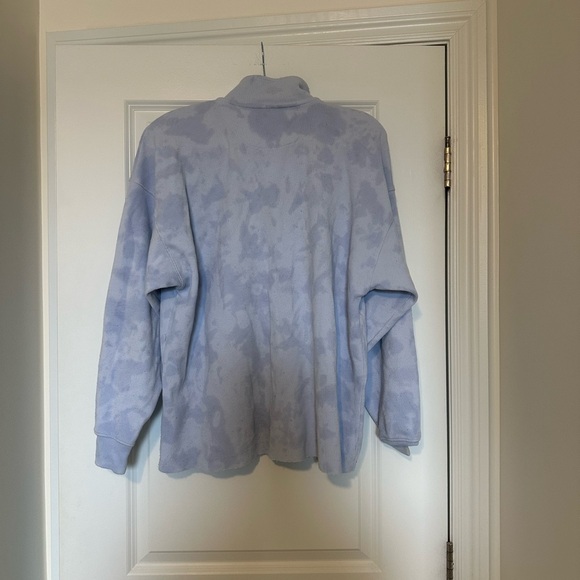 Aerie - Blue Tie Die Quarter Zip Sweater - Picture 2 of 4